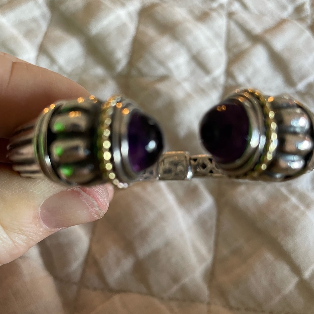 LAGOS Silver Bracelet with Purple Accents